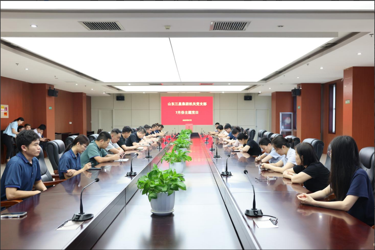 山東三星集團各黨支部召開預(yù)備黨員轉(zhuǎn)正大會暨主題黨日活動